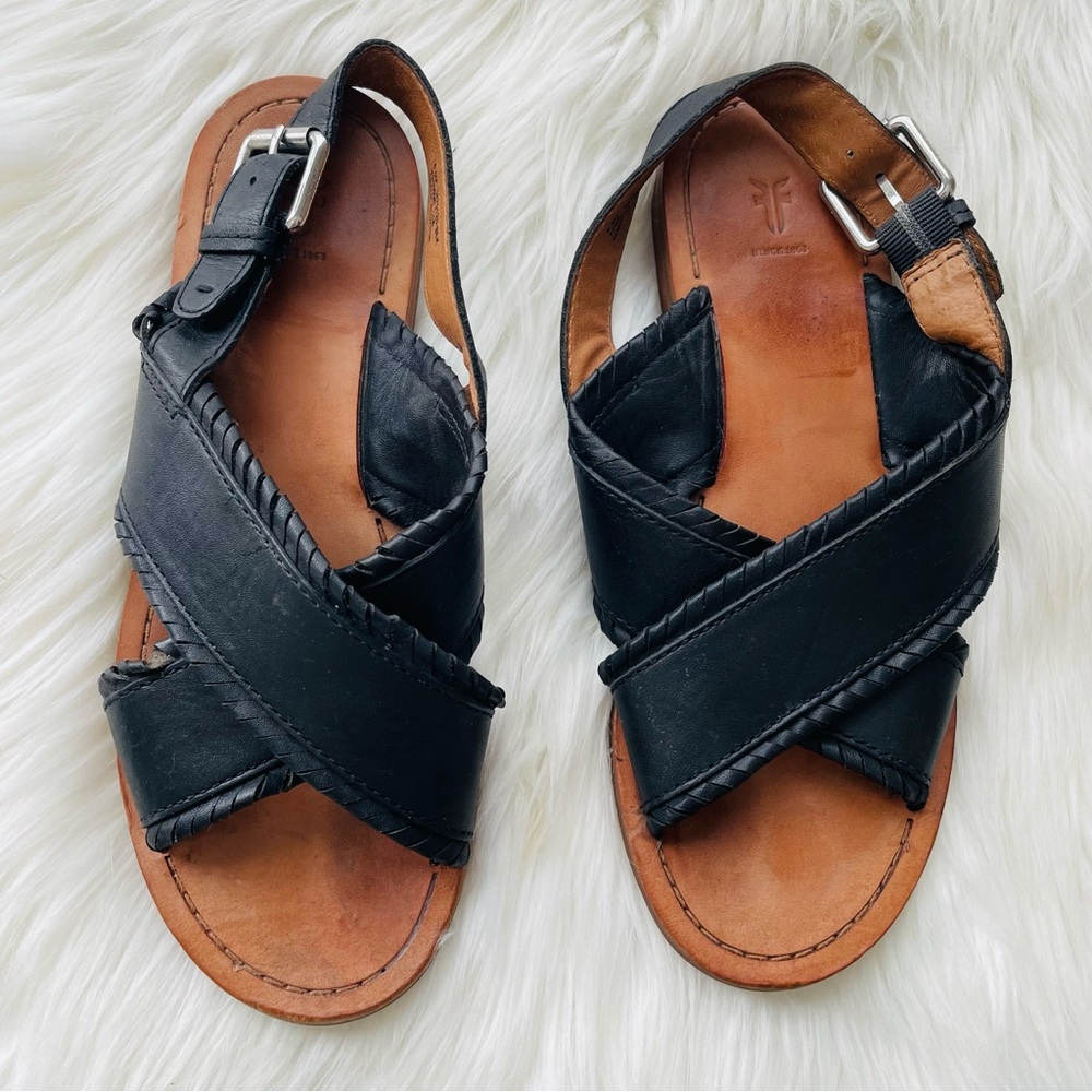 FRYE Robin Feather Criss Cross Sandals